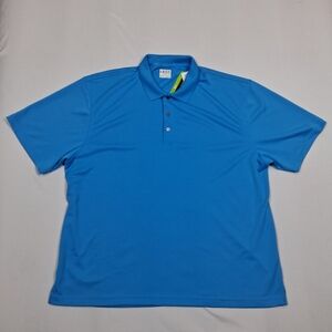 Izod Golf Polo Mens Size XXL Blue Style# 13Z0115 Micro Mesh Fabric For Hot Days